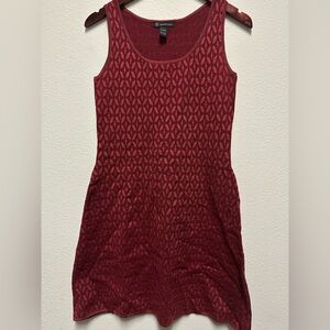 INC International Concepts Burgundy Patterned Mini Dress